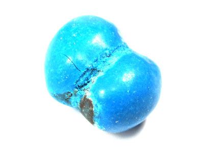 A big, double blue nut, with a crusty join and smooth sides.